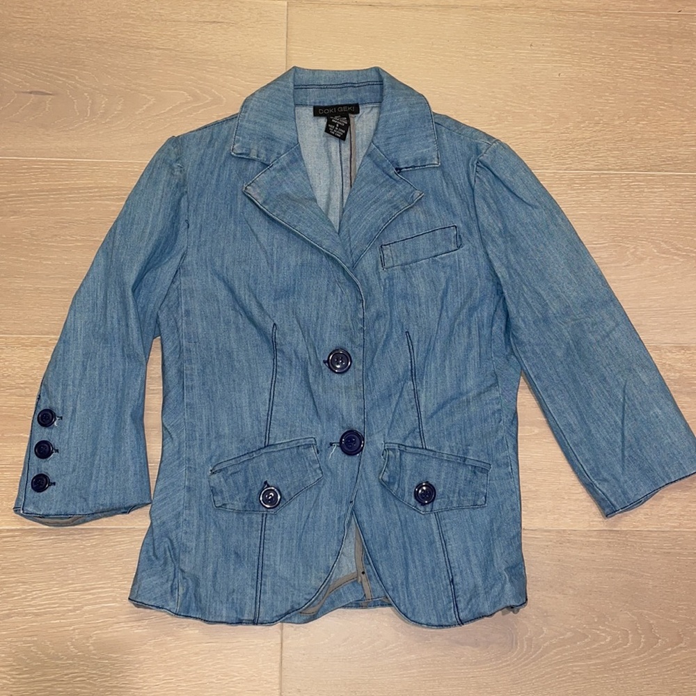 DOKI GEKI Light blue jean Blazer